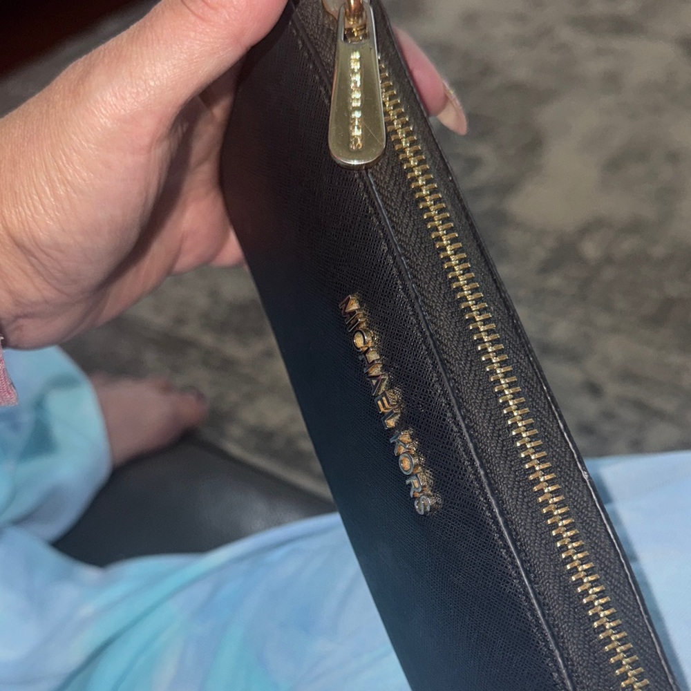 Michael Kors Black Wallet with Gold Accents - Picture 3 of 9